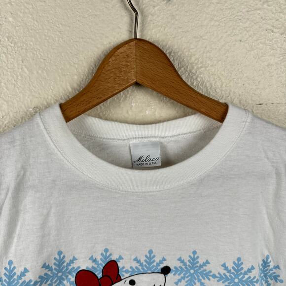 Vintage Seal Shirt One Size White Short Sleeve Cold Nose Warm Heart Cute USA 90s - Picture 2 of 9